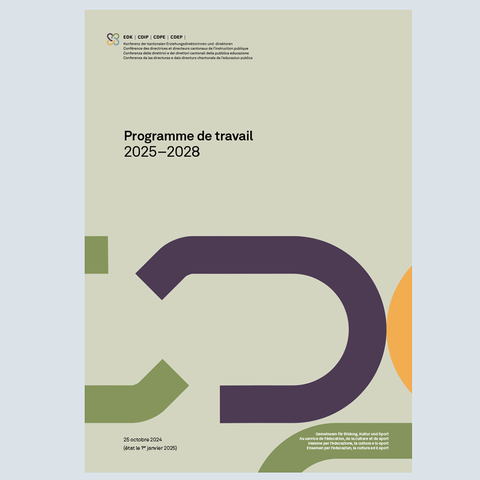 Couverture du programme de travail